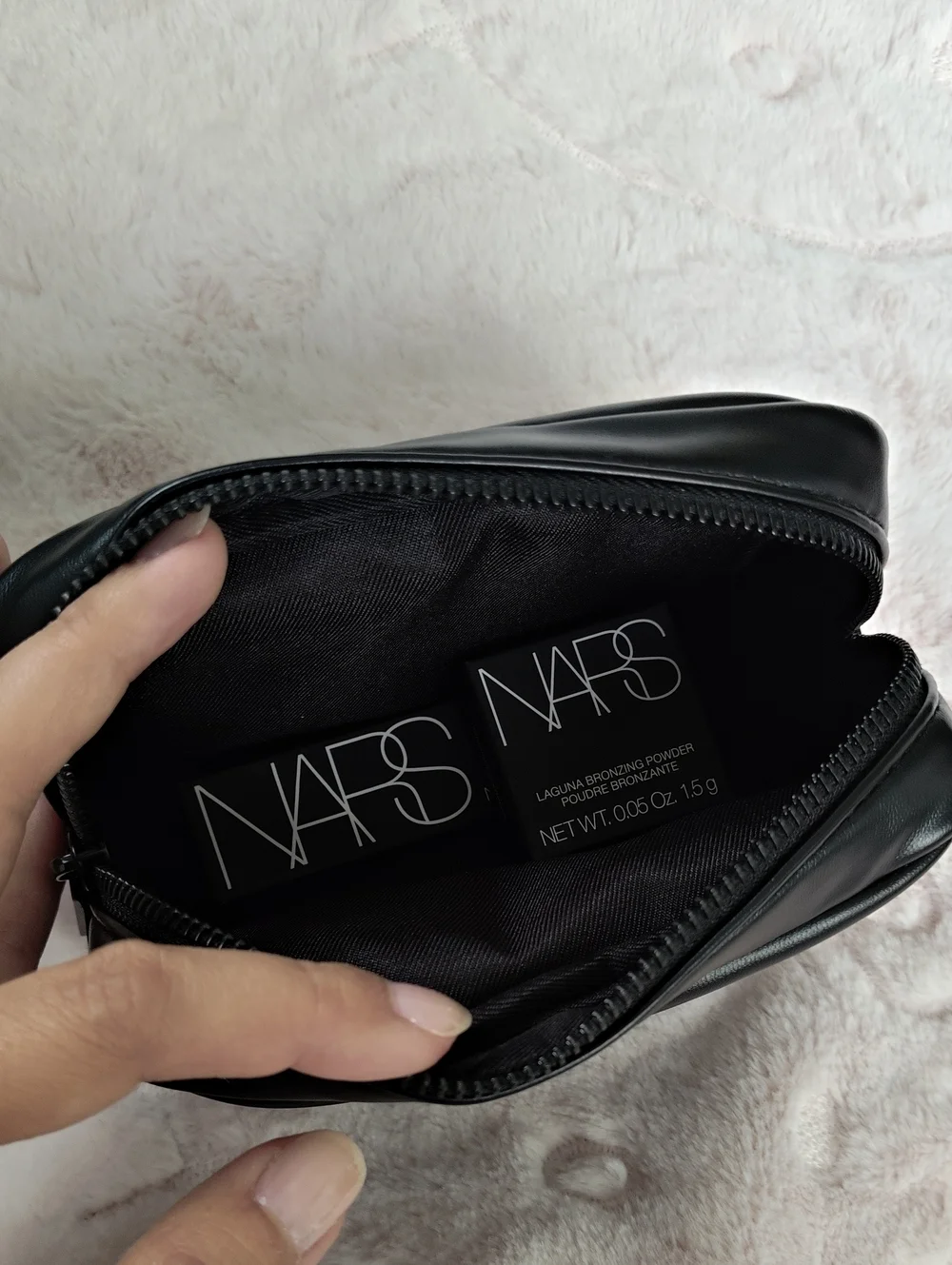 NARS Powermatte High-Intensity Lip Pencil In Cruella, Mini Laguna Bronzing Power